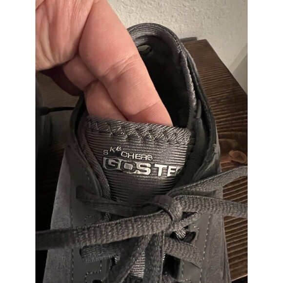 Skechers GO STEP Lace Up Suede Grey Charcoal Women Size 11 - Picture 3 of 7